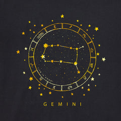 Men's Zodiac Constellation Gemini Short Sleeve Crusher Tee