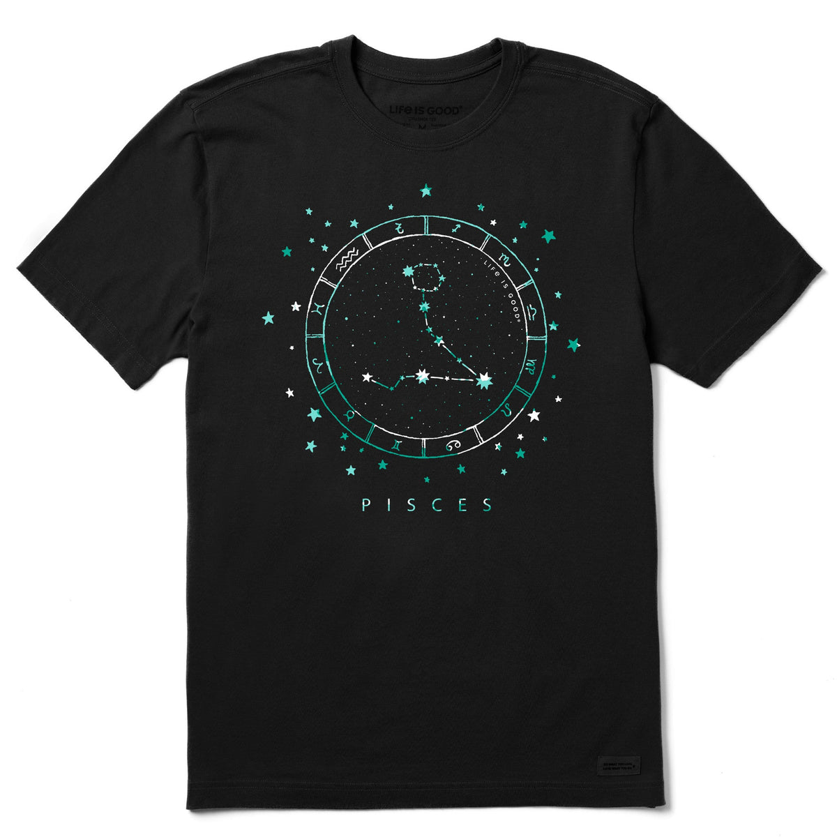 Men's Zodiac Constellation Pisces Short Sleeve Crusher Tee