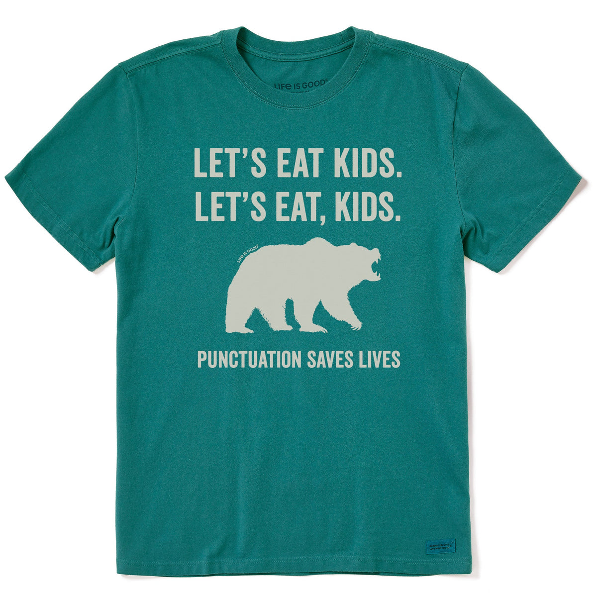 Men's Let's Eat, Kids Short Sleeve Crusher Tee